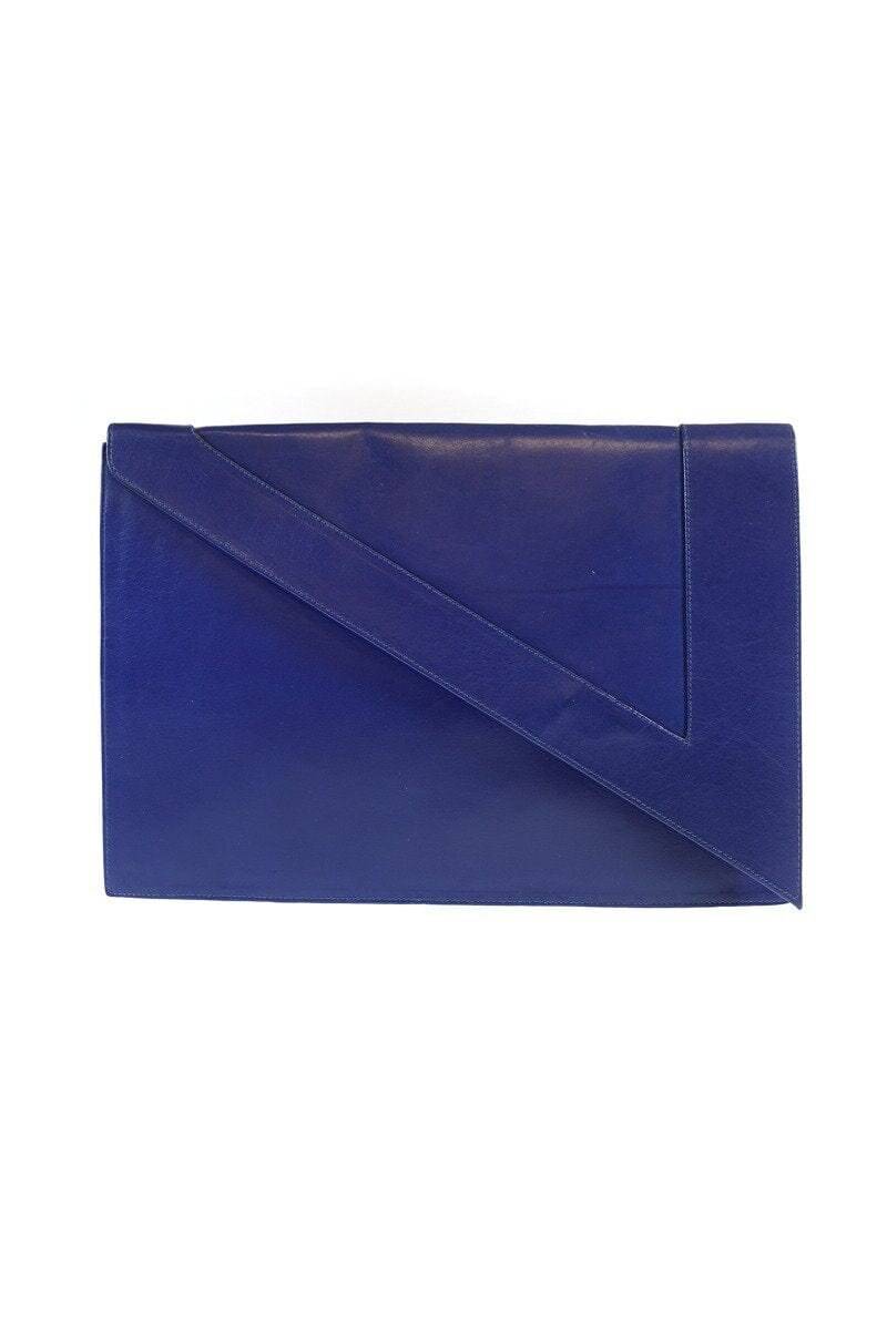 Safi Vintage Blau Diagonal Umschlag Clutch von JFYbrand