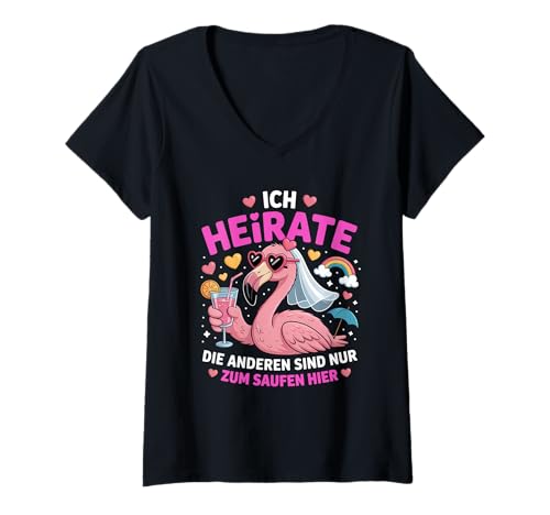 Damen Ich Bin Die Braut JGA Junggesellenabschied Frauen T-Shirt mit V-Ausschnitt Damen Ich Bin Die Braut JGA Junggesellenabschied Frauen T-Shirt mit V-Ausschnitt von JGA Braut Junggesellinnenabschied Frauen Poltern