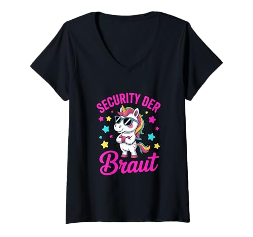Damen Security Der Braut Junggesellenabschied JGA T-Shirt mit V-Ausschnitt Damen Security Der Braut Junggesellenabschied JGA T-Shirt mit V-Ausschnitt von JGA Braut Junggesellinnenabschied Frauen Poltern