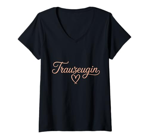 Damen Trauzeugin Junggesellenabschied Hochzeit T-Shirt mit V-Ausschnitt Damen Trauzeugin Junggesellenabschied Hochzeit T-Shirt mit V-Ausschnitt von JGA Braut Junggesellinnenabschied Frauen Poltern