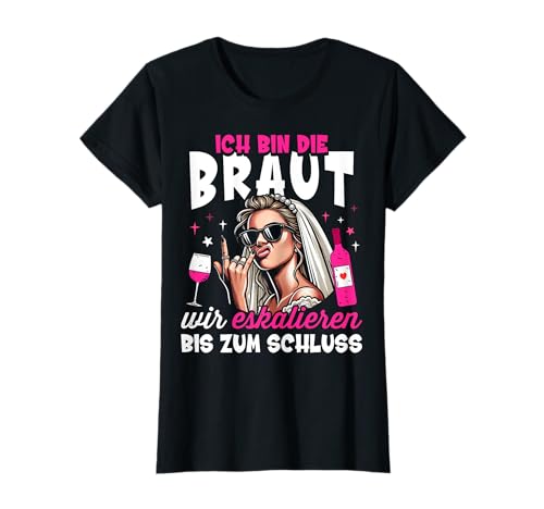 JGA Braut T-Shirt Polterabend Junggesellenabschied Frauen T-Shirt JGA Braut T-Shirt Polterabend Junggesellenabschied Frauen T-Shirt von JGA Frauen T-Shirt für cooles Team Braut
