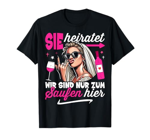 JGA Frauen T-Shirt Polterabend Junggesellenabschied Frauen T-Shirt JGA Frauen T-Shirt Polterabend Junggesellenabschied Frauen T-Shirt von JGA Frauen T-Shirt für cooles Team Braut