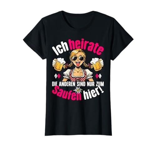 JGA Braut T-Shirt Polterabend Junggesellenabschied Frauen T-Shirt JGA Braut T-Shirt Polterabend Junggesellenabschied Frauen T-Shirt von JGA Frauen T-Shirt mit Tracht & Dirndl