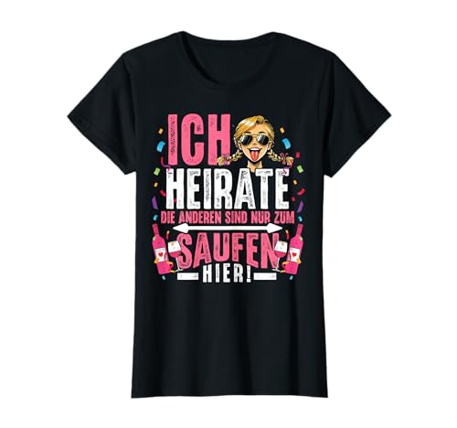 Braut T-Shirt JGA Frauen Poltern Junggesellenabschied Frauen T-Shirt von JGA Frauen T-Shirts für Junggesellinnenabschied