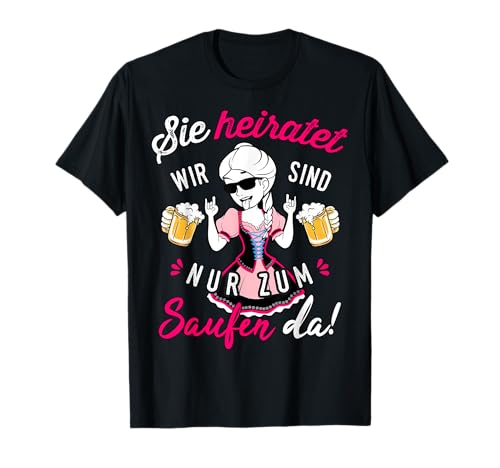 Team Braut Outfit JGA Frauen T-Shirt Junggesellinnenabschied T-Shirt Team Braut Outfit JGA Frauen T-Shirt Junggesellinnenabschied T-Shirt von JGA Frauen Tracht