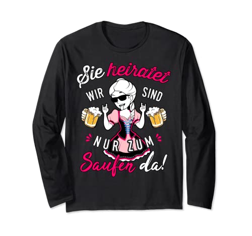 Team Braut Outfit JGA Frauen T-Shirt Junggesellinnenabschied Langarmshirt Team Braut Outfit JGA Frauen T-Shirt Junggesellinnenabschied Langarmshirt von JGA Frauen Tracht