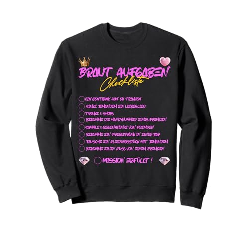 Damen JGA Hochzeit Trauzeugin Braut Humor Mutprobe Braut Sweatshirt Damen JGA Hochzeit Trauzeugin Braut Humor Mutprobe Braut Sweatshirt von JGA Hochzeit Braut Humor Junggesellinnenabschied