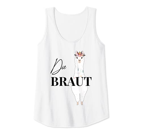 Damen Braut Bride to be Lama Alpaka Alpaca Verlobung Braut JGA Tank Top von JGA Junggesellenabschied Alpaka Lama Kollektion