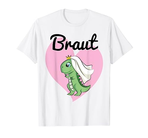 Damen Braut Bride to be Dino Dinosaurier JGA Verlobung Braut T-Shirt Damen Braut Bride to be Dino Dinosaurier JGA Verlobung Braut T-Shirt von JGA Junggesellenabschied Dinosaurier Kollektion