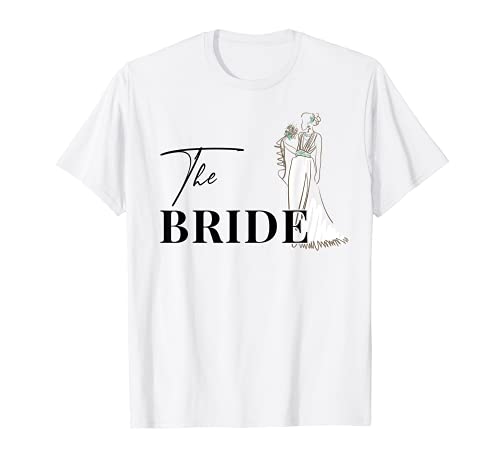 Damen Braut Brautkleid JGA Verlobung Hochzeit Brautkleid T-Shirt von JGA Junggesellenabschied Geschenke Brautkleid