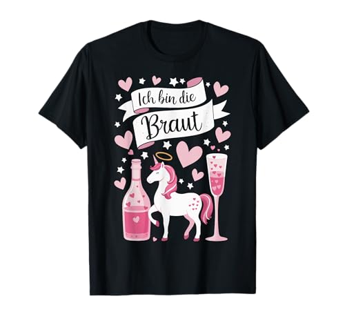 JGA Junggesellinnenabschied Hochzeit Braut T-Shirt Schwarz Klein Damen Einhorn Hochzeit JGA-Shirt JGA Junggesellinnenabschied Hochzeit Braut T-Shirt Schwarz Klein Damen Einhorn Hochzeit JGA-Shirt von JGA Junggesellinnenabschied Hochzeit Brautjungfer