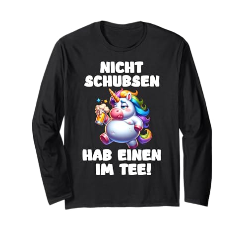 Malle Party Einhorn JGA Frauen Männer Mallorca Outfit Langarmshirt von JGA Malle Party Team Einhorn Design