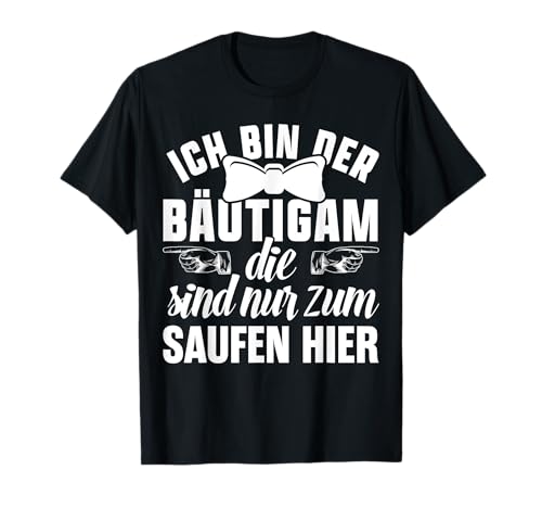 JGA Outfit Co. Herren T-Shirt Schwarz Small Party JGA Junggesellenabschied T-Shirt mit Kurzarm und Schleife JGA Outfit Co. Herren T-Shirt Schwarz Small Party JGA Junggesellenabschied T-Shirt mit Kurzarm und Schleife von JGA Outfit Co.