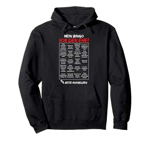 JGA Bingo Männer Bräutigam Party Aufgabe Hochzeit T-Shirt Pullover Hoodie von JGA Styles
