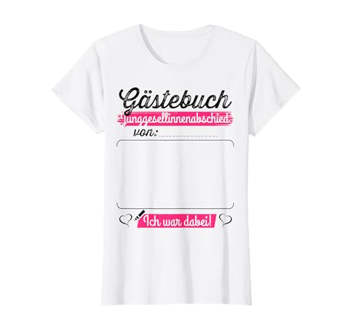 JGA T-Shirt Frauen poltern Braut Junggesellenabschied Frauen T-Shirt von JGA T-Shirt Frauen mit Gästebuch