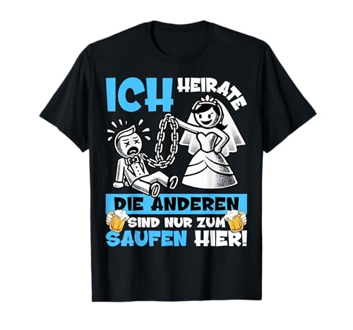Poltern Bräutigam T-Shirt JGA Männer Junggesellenabschied T-Shirt von JGA T-Shirt Männer für Junggesellenabschied