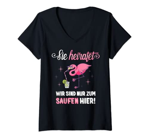 Damen Team Braut Outfit JGA Frauen T-Shirt Junggesellinnenabschied T-Shirt mit V-Ausschnitt Damen Team Braut Outfit JGA Frauen T-Shirt Junggesellinnenabschied T-Shirt mit V-Ausschnitt von JGA T-Shirts Frauen zum eskalieren