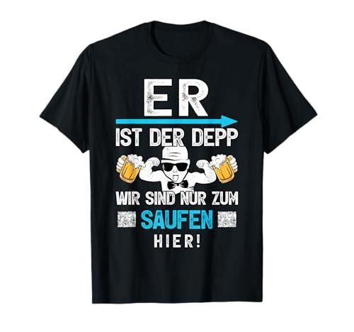 Junggesellenabschied T-Shirt Team Bräutigam JGA Männer T-Shirt von JGA T-Shirts Männer mit coolem Baby