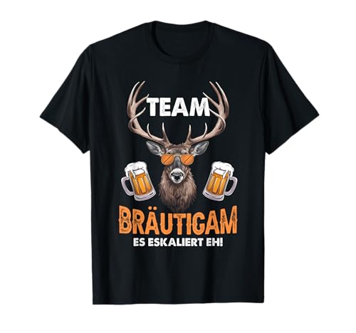 Männer Polterabend JGA Team Bräutigam Es Eskaliert Eh T-Shirt Männer Polterabend JGA Team Bräutigam Es Eskaliert Eh T-Shirt von JGA Team Bräutigam Männer