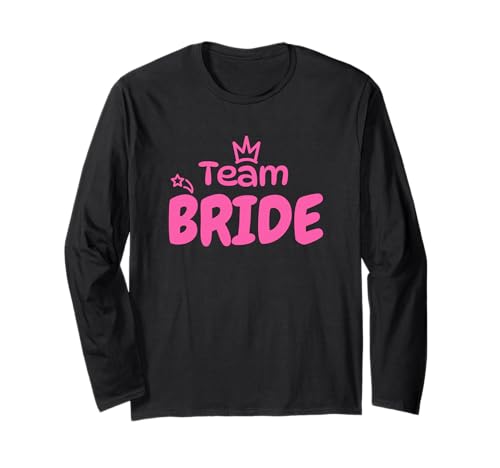 Team Bride JGA Outfit Frauen Junggesellinnenabschied Langarmshirt von JGA Team Bride Party Design Ideen