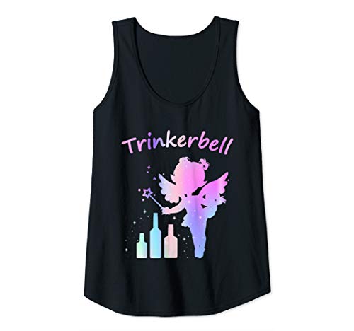 Damen Trinkerbell Junggesellinnenabschied Alkohol Fee Saufen Party Tank Top von JGA Trinkerbell Fasching Karneval Fee Kostüm