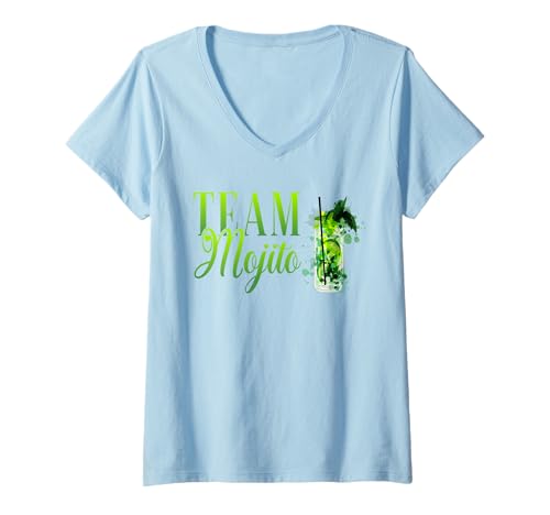 Damen Team Mojito Junggesellinnenabschied Cocktail für Barkeeper T-Shirt mit V-Ausschnitt Damen Team Mojito Junggesellinnenabschied Cocktail für Barkeeper T-Shirt mit V-Ausschnitt von JGA & Junggesellenabschied Party Alkohol Designs