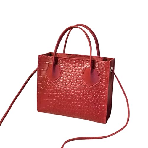 JGDSDMJG Damen Umhängetasche Damenmode Pu Leder Quadratische Handtasche Kleine Umhängetaschen-rot JGDSDMJG Damen Umhängetasche Damenmode Pu Leder Quadratische Handtasche Kleine Umhängetaschen-rot von JGDSDMJG