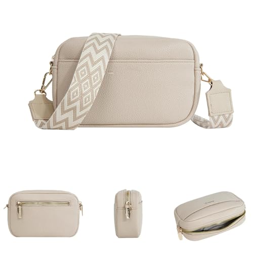JGDSDMJG Damen Umhängetasche Große Kapazität Reißverschluss Handytasche Multifunktionale Schulter Messenger Bag Modische Casual Kleine Quadratische Tasche-aprikose von JGDSDMJG