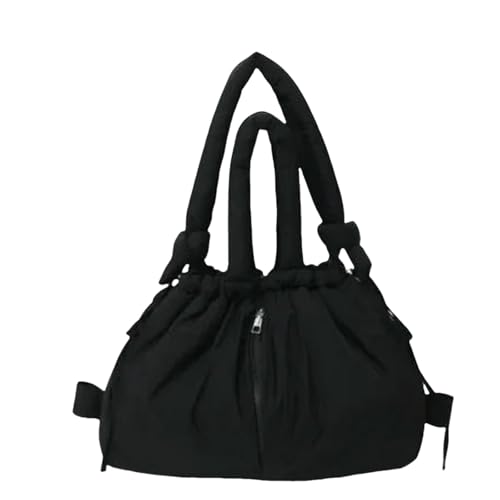 JGDSDMJG Damen Umhängetasche Lässige Nylon-einkaufstasche Mit Dicker Designer-daunen-umhängetasche Für Damen, Einfache Retro-handtasche Großer Kapazität-schwarz-2-33x30x13cm JGDSDMJG Damen Umhängetasche Lässige Nylon-einkaufstasche Mit Dicker Designer-daunen-umhängetasche Für Damen, Einfache Retro-handtasche Großer Kapazität-schwarz-2-33x30x13cm von JGDSDMJG
