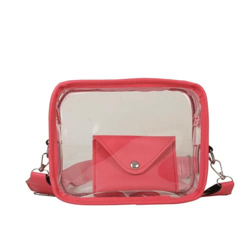 JGDSDMJG Damen Umhängetasche Pvc Transparente Gelee Tasche Kleine Quadratische Für Frauen Süßigkeiten Farbe Brief Mode Umhängetasche-rose Red JGDSDMJG Damen Umhängetasche Pvc Transparente Gelee Tasche Kleine Quadratische Für Frauen Süßigkeiten Farbe Brief Mode Umhängetasche-rose Red von JGDSDMJG