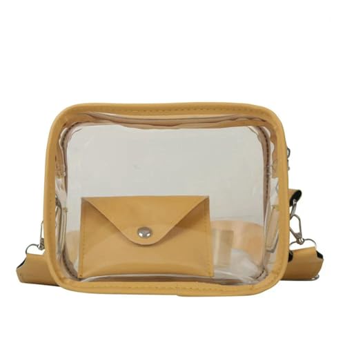 JGDSDMJG Damen Umhängetasche Pvc Transparente Gelee Tasche Kleine Quadratische Für Frauen Süßigkeiten Farbe Brief Mode Umhängetasche-yellow JGDSDMJG Damen Umhängetasche Pvc Transparente Gelee Tasche Kleine Quadratische Für Frauen Süßigkeiten Farbe Brief Mode Umhängetasche-yellow von JGDSDMJG