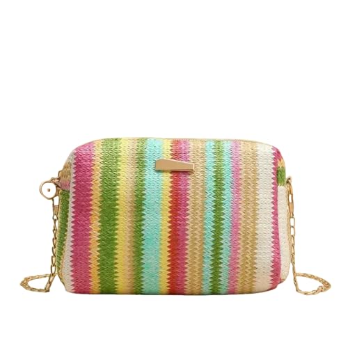 JGDSDMJG Damen Umhängetasche Rattan Stricken Frauen Stroh Tasche Strand Sommer Kette Kleine Geldbörse Und Handtasche Weibliche Schulter Umhängetaschen Reise Design Flap Bag-gelb JGDSDMJG Damen Umhängetasche Rattan Stricken Frauen Stroh Tasche Strand Sommer Kette Kleine Geldbörse Und Handtasche Weibliche Schulter Umhängetaschen Reise Design Flap Bag-gelb von JGDSDMJG