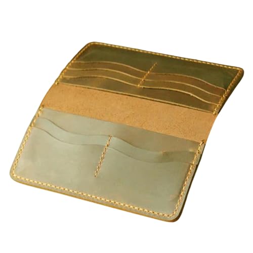 JGDSDMJG Herren Geldbörse Handgemachte Retro Brieftasche Lange Clutch Tasche Geldklammer Geldbörse-braun Ohne Knopf von JGDSDMJG