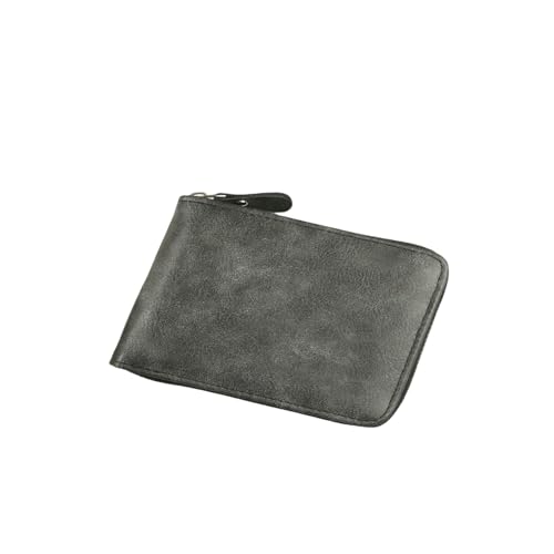 JGDSDMJG Herren Geldbörse Herrenbrieftasche Kurze Jugend Einfache Dreifach Gefaltete Brieftasche Multifunktions-studentenbrieftasche Mit Reißverschluss-Black von JGDSDMJG
