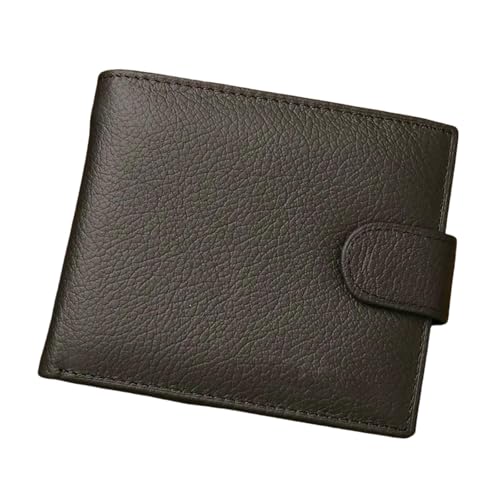 JGDSDMJG Herren Geldbörse Herrenbrieftasche Kurze Schwarze Brieftasche-brown-1-genuine von JGDSDMJG
