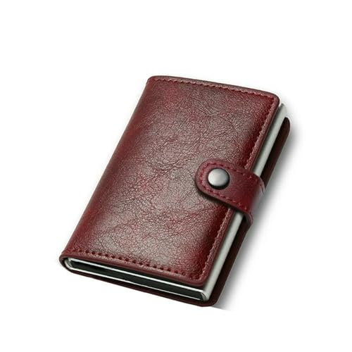 JGDSDMJG Herren Geldbörse Kreditkartenetui RFID Ultradünne Pop-up Einfache Kleine Schwarze Geldbörse-rot JGDSDMJG Herren Geldbörse Kreditkartenetui RFID Ultradünne Pop-up Einfache Kleine Schwarze Geldbörse-rot von JGDSDMJG