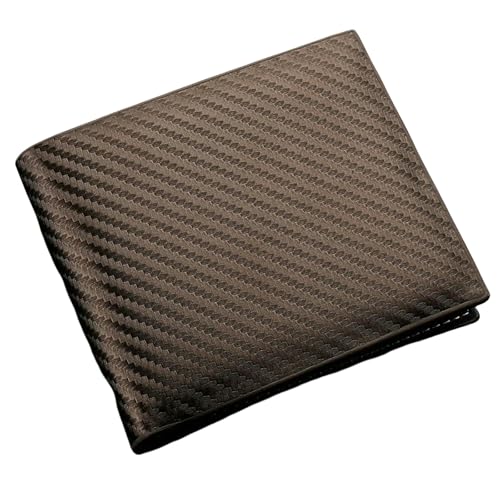 JGDSDMJG Herren Geldbörse Kurze Herren-geldbörse Mit Kartenhalter, Integriertem Reißverschluss Und Münzfach-k3260 Brown von JGDSDMJG