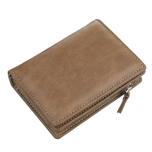 JGDSDMJG Herren Geldbörse Kurze Herrenbrieftasche Mit Reißverschluss Und Kartenhalter, Klassische Aus Pu-Leder, Münzbörse, Herrenbrieftasche-braun JGDSDMJG Herren Geldbörse Kurze Herrenbrieftasche Mit Reißverschluss Und Kartenhalter, Klassische Aus Pu-Leder, Münzbörse, Herrenbrieftasche-braun von JGDSDMJG