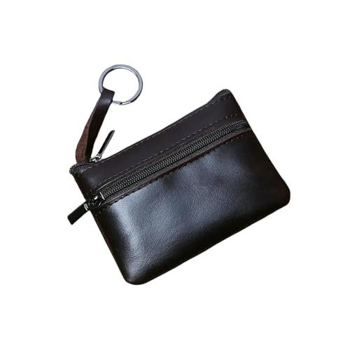 JGDSDMJG Herren Geldbörse Mini Damen Reißverschluss Vintage Kartenhalter Kurze Schlüsseltasche-dunkle Curry -Farbe von JGDSDMJG