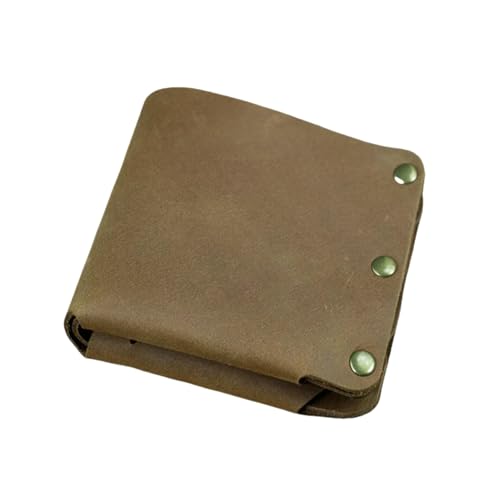 JGDSDMJG Herren Geldbörse Mode Punk Handgemachte Brieftasche Männer Kurze Mit Ohr Karte Halter Brieftasche-Hellbraun von JGDSDMJG