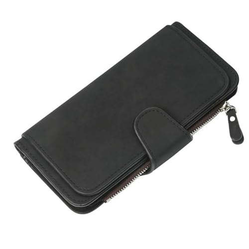 JGDSDMJG geldbörse Damen Brieftasche Lange Kartenhalter Klassische Reißverschlussbrieftasche-Black von JGDSDMJG