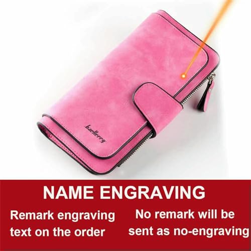 JGDSDMJG geldbörse Damen Brieftasche Lange Kartenhalter Klassische Reißverschlussbrieftasche-Rose Name von JGDSDMJG