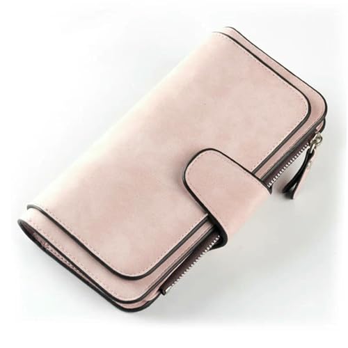 JGDSDMJG geldbörse Damen Brieftasche Lange Kartenhalter Klassische Reißverschlussbrieftasche-pink von JGDSDMJG