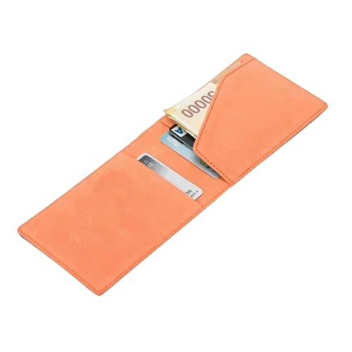 JGDSDMJG geldbörse Damen Brieftasche Multifunktionale Ultradünne Männer Karte Halter Frauen Metall Bargeld Clip-orange von JGDSDMJG
