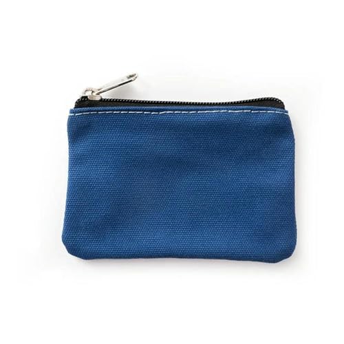 JGDSDMJG geldbörse Damen Canvas-geldbörse Mit Reißverschluss, Mini-münzen-schlüsseltasche, Geldbeutel, Und Herren, Einfache Brieftasche, Kleine Brieftasche-Dark Blue von JGDSDMJG