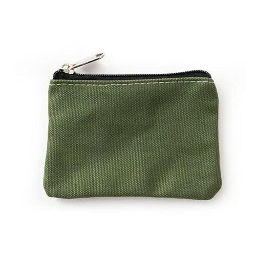 JGDSDMJG geldbörse Damen Canvas-geldbörse Mit Reißverschluss, Mini-münzen-schlüsseltasche, Geldbeutel, Und Herren, Einfache Brieftasche, Kleine Brieftasche-Dark Green von JGDSDMJG