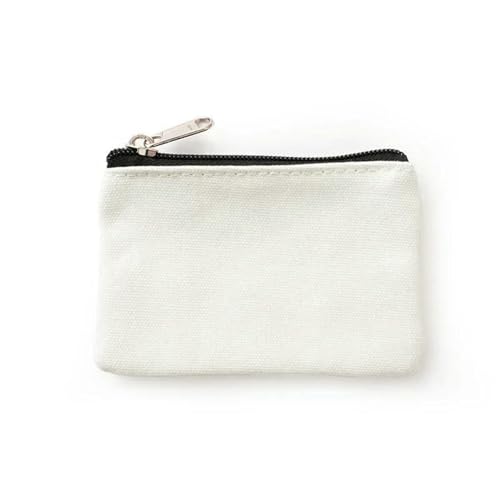 JGDSDMJG geldbörse Damen Canvas-geldbörse Mit Reißverschluss, Mini-münzen-schlüsseltasche, Geldbeutel, Und Herren, Einfache Brieftasche, Kleine Brieftasche-White von JGDSDMJG