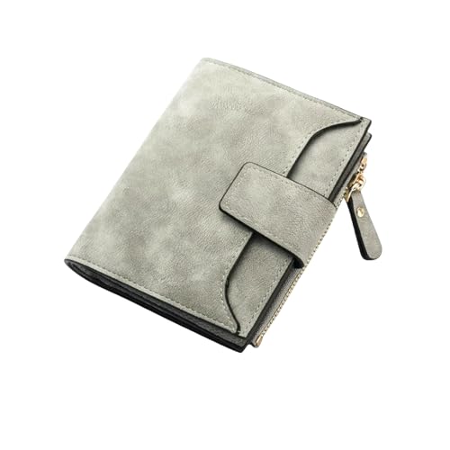 JGDSDMJG geldbörse Damen Frauen Brieftasche Kleine Zipper Pu Leder Karte Halter Brieftasche-Gray von JGDSDMJG