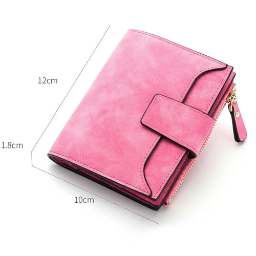 JGDSDMJG geldbörse Damen Frauen Brieftasche Kleine Zipper Pu Leder Karte Halter Brieftasche-pink von JGDSDMJG