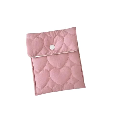 JGDSDMJG geldbörse Damen Gesteppte In Bonbonfarbe, Herzförmige -mini-Clutch, Tragbare, Leichte -Aufbewahrungstasche, Einfache -Handtasche-nr 3 Pink von JGDSDMJG